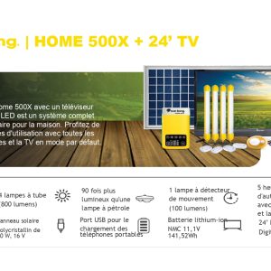 Home 500X + 24″ HD TV